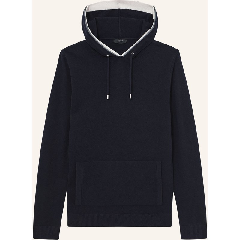 Reiss Strick-Hoodie Falmer Aus Merinowolle blau