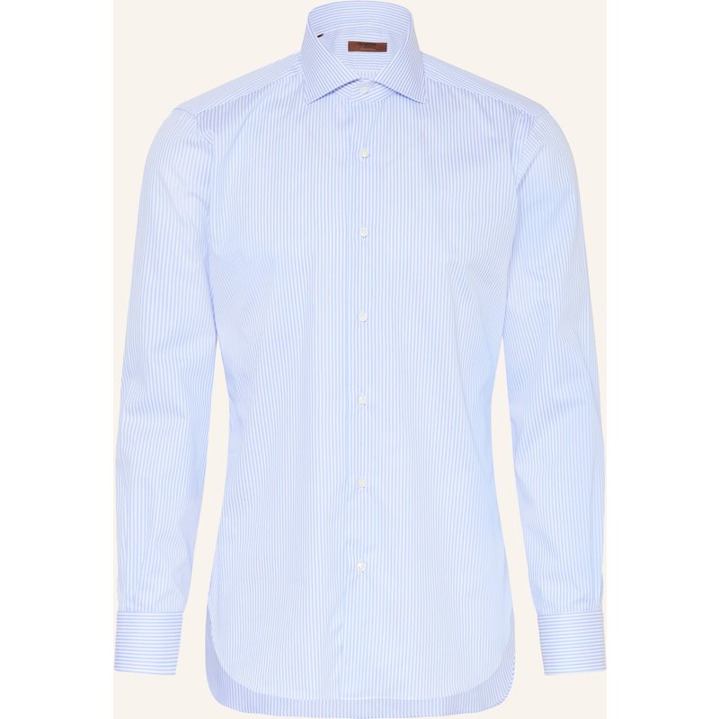 Barba Napoli Hemd Slim Fit blau