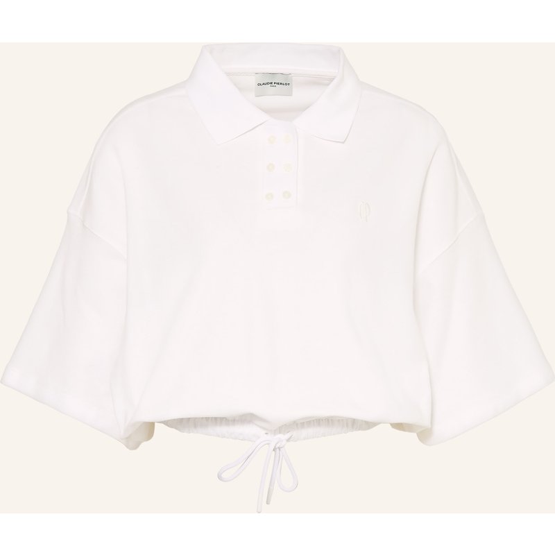 Claudie Pierlot Piqué-Poloshirt weiss