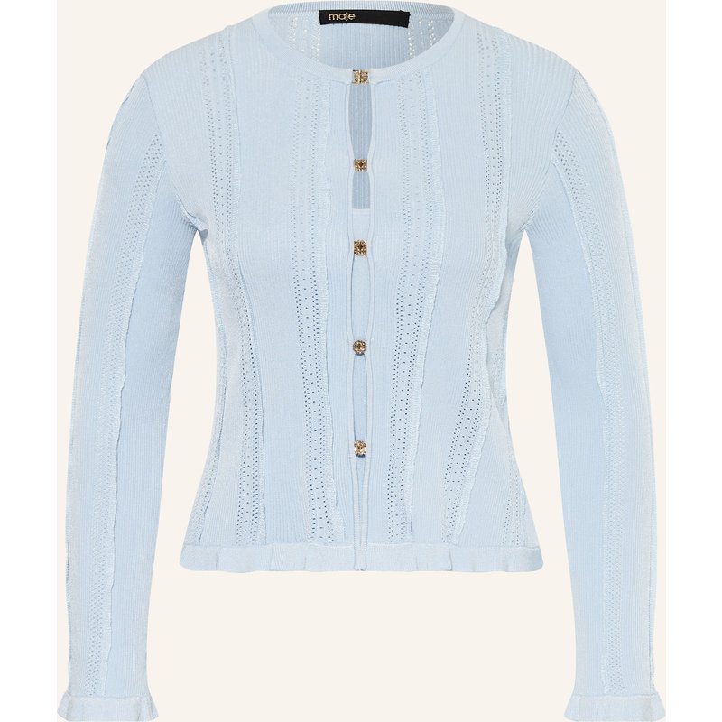 Maje Set: Strickjacke Und Stricktop blau