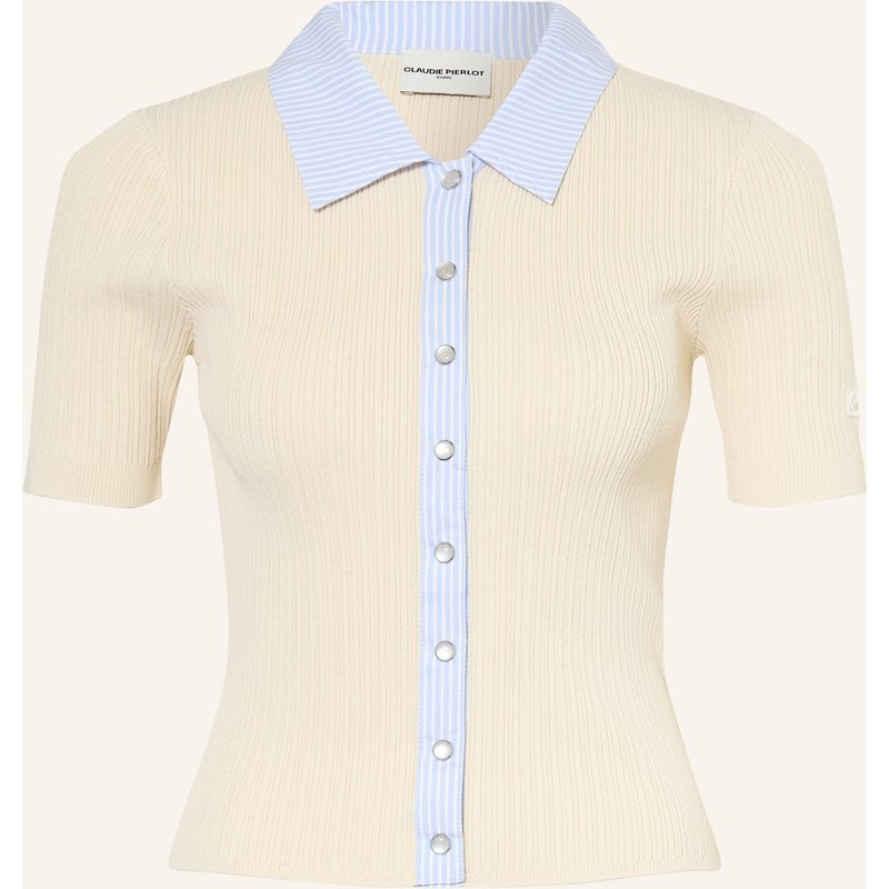 Claudie Pierlot Strickjacke Im Materialmix weiss