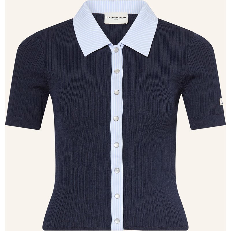 Claudie Pierlot Strickjacke Im Materialmix blau