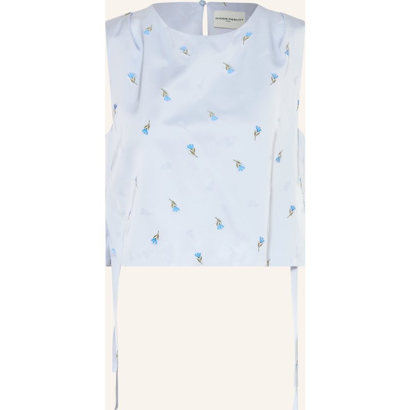 Claudie Pierlot Blusentop Aus Satin blau