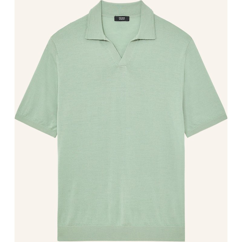 Reiss Strick-Poloshirt Duchie Aus Merinowolle gruen