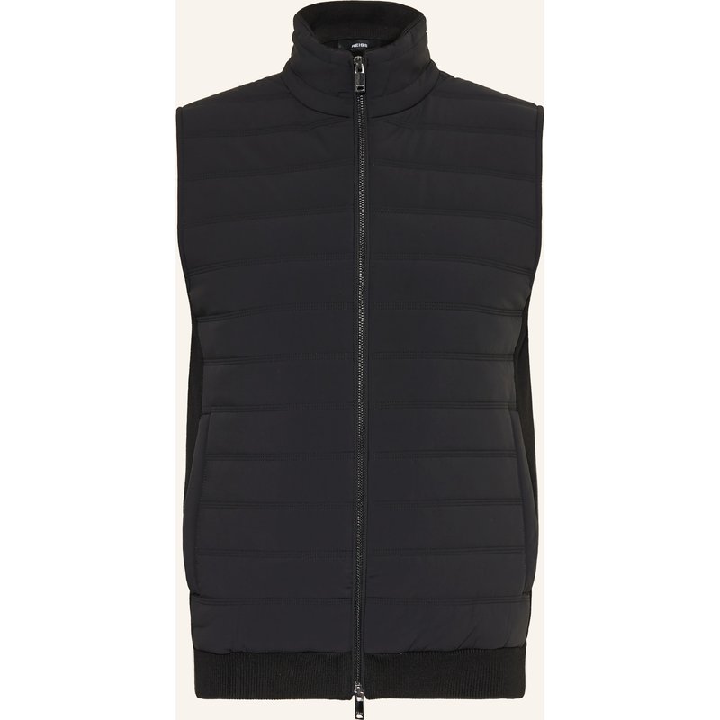 Reiss Steppweste Newford Im Materialmix schwarz
