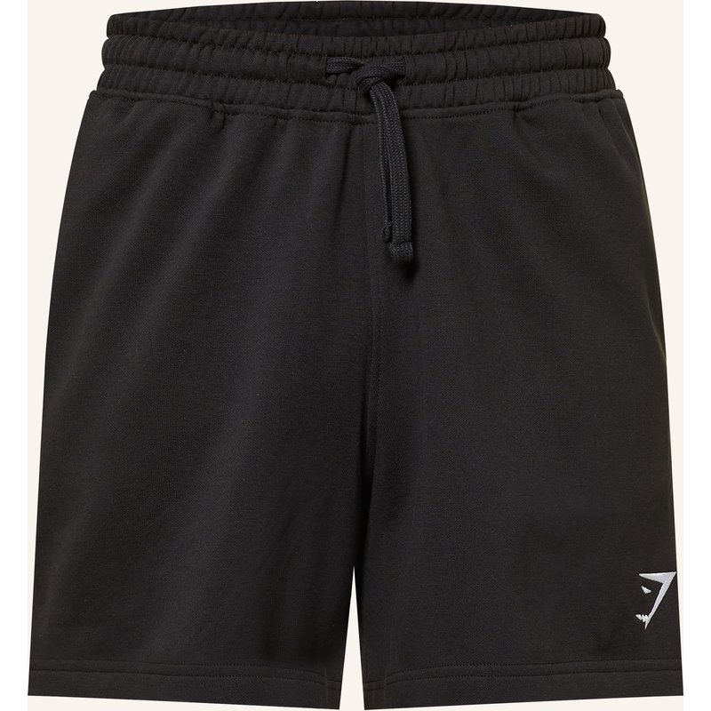 Gymshark Sweatshorts Crest schwarz