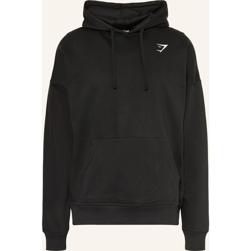 Gymshark Oversized-Hoodie Crest schwarz
