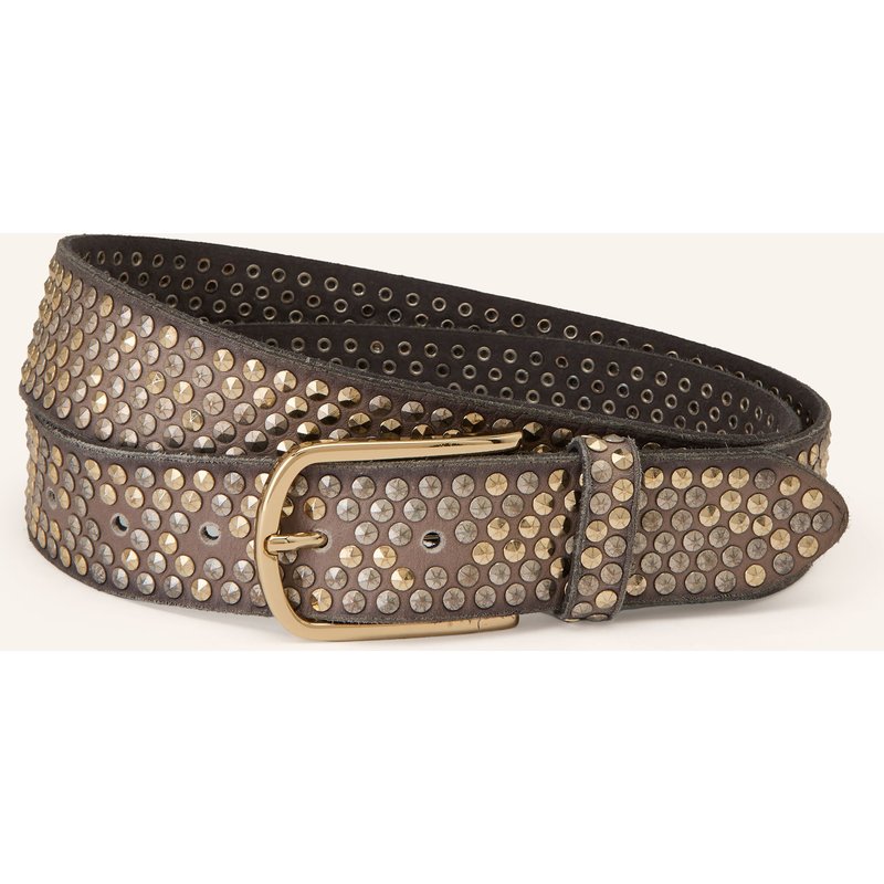 B.Belt Ledergürtel Zoe Mit Nieten beige
