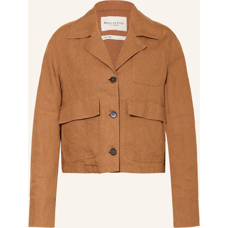 Marc O'polo Overjacket Aus Leinen braun