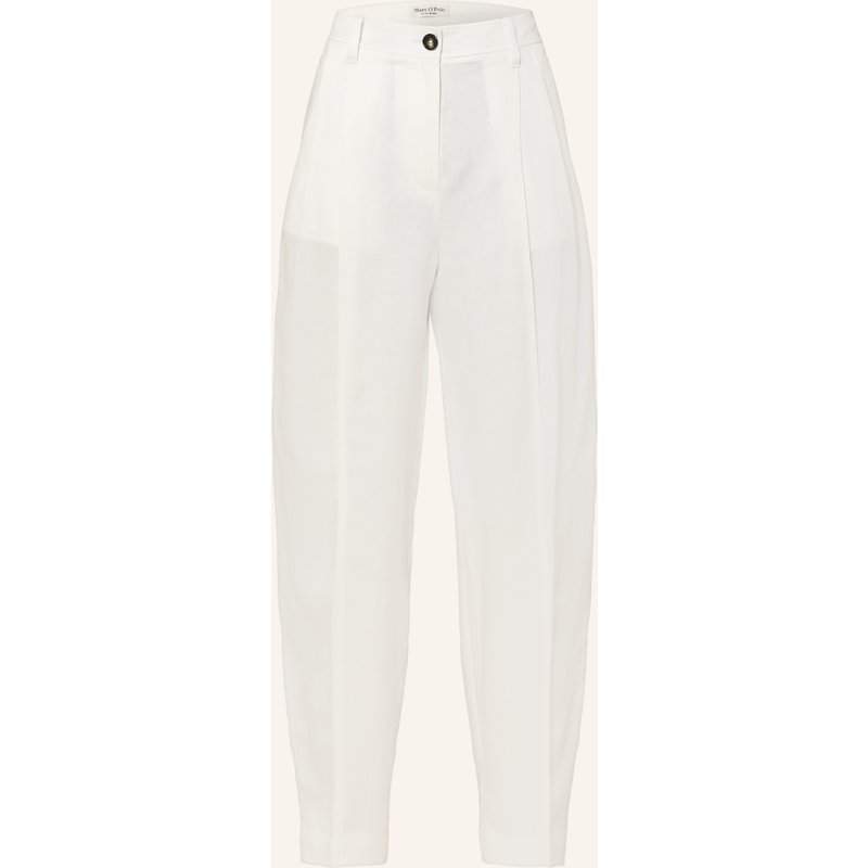 Marc O'polo Hose Mit Leinen weiss