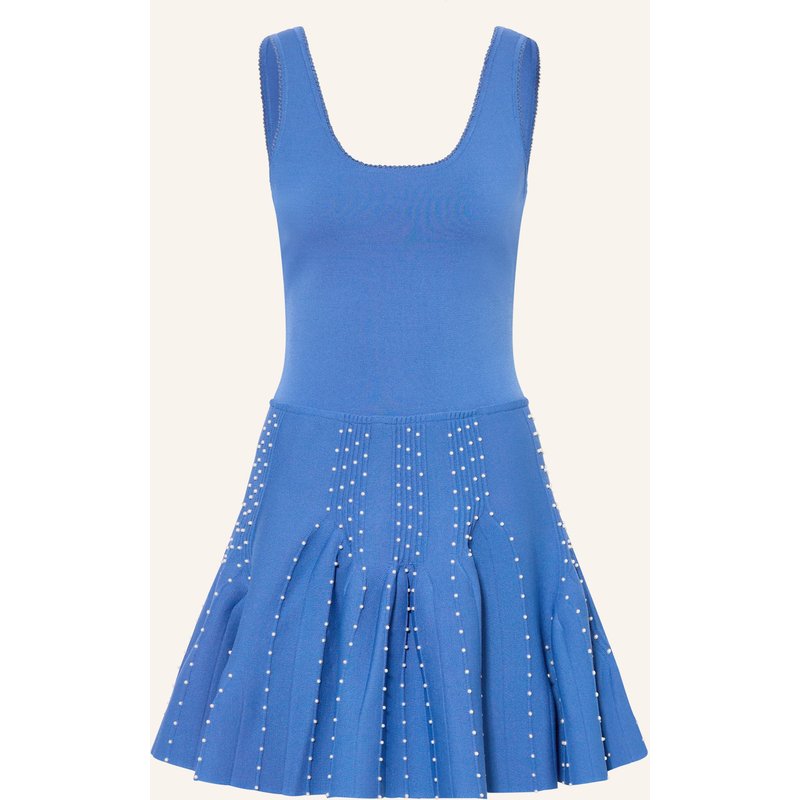 Sandro Kleid Nina Mit Schmuckperlen blau