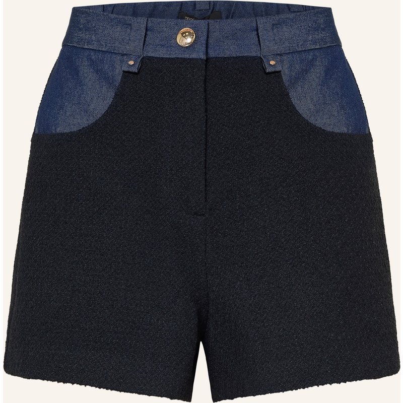 Maje Tweed-Shorts Im Materialmix blau