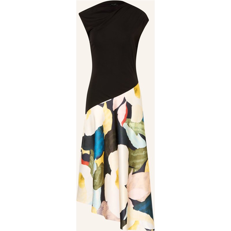 Ted Baker Kleid Aeslyn Im Materialmix schwarz