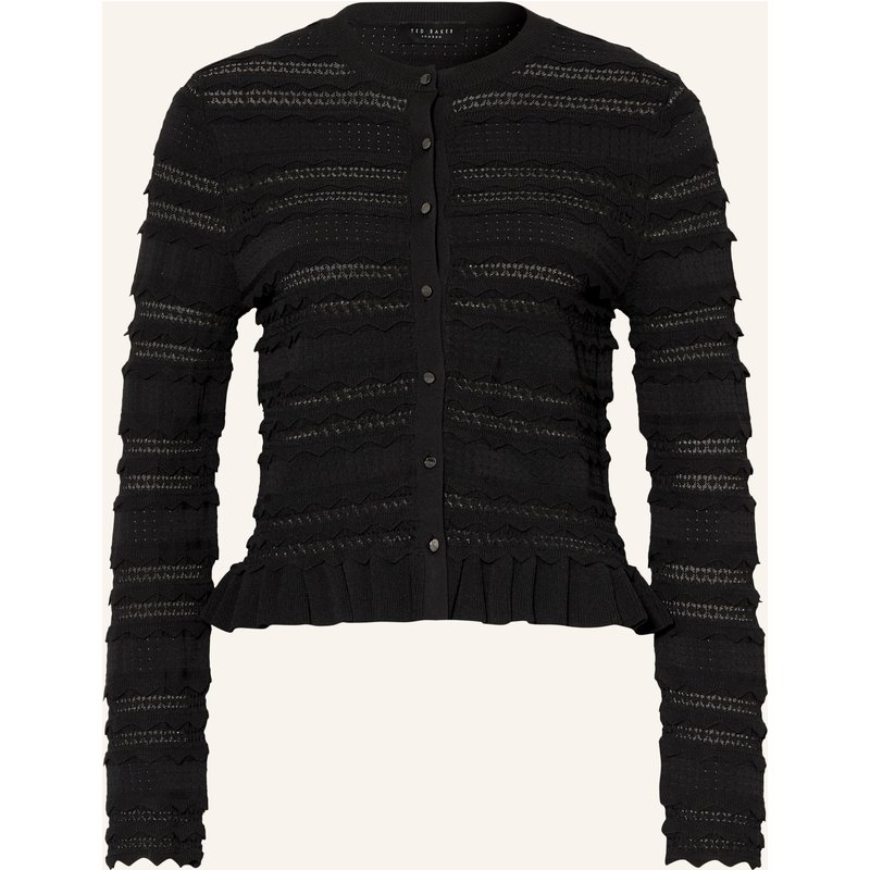 Ted Baker Strickjacke Avria Mit Rüschen schwarz