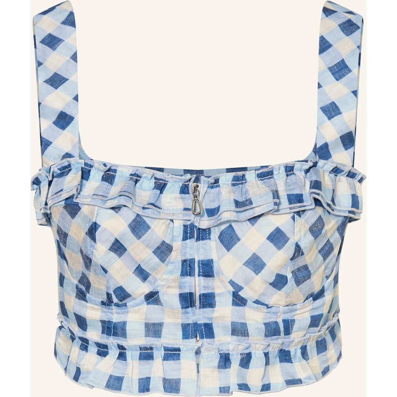 Sandro Cropped-Top Mit Rüschen weiss