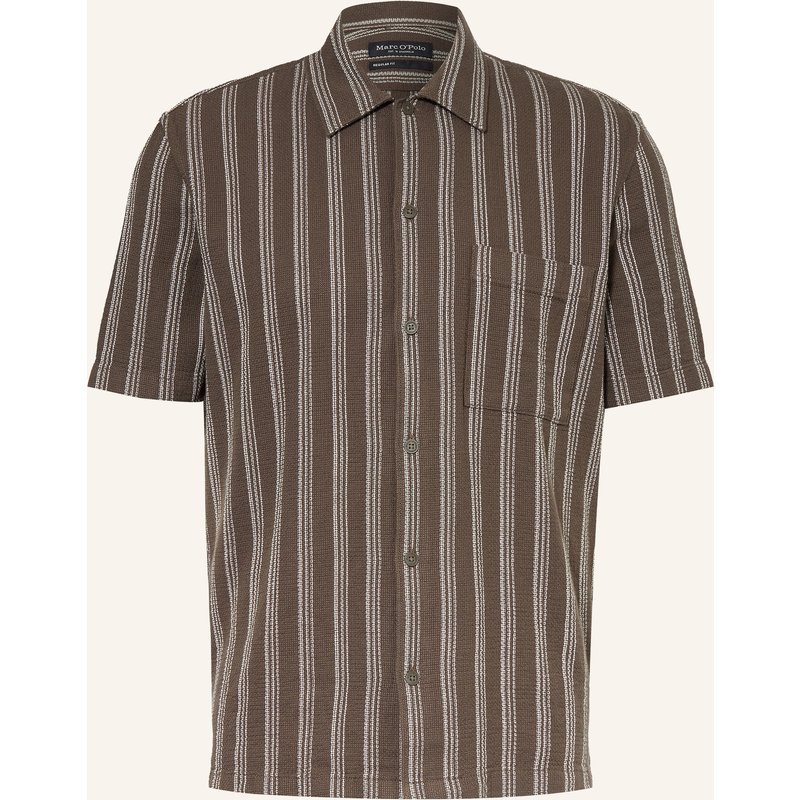 Marc O'polo Kurzarm-Hemd Regular Fit braun