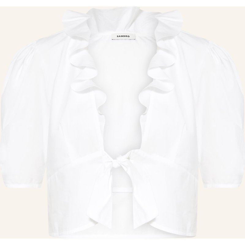 Sandro Bluse Mit Volants weiss
