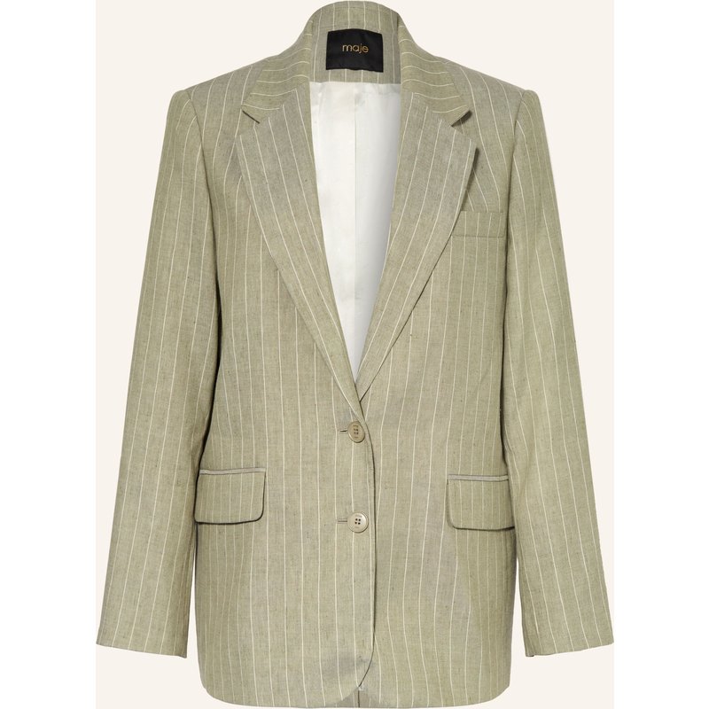 Maje Blazer Mit Leinen gruen