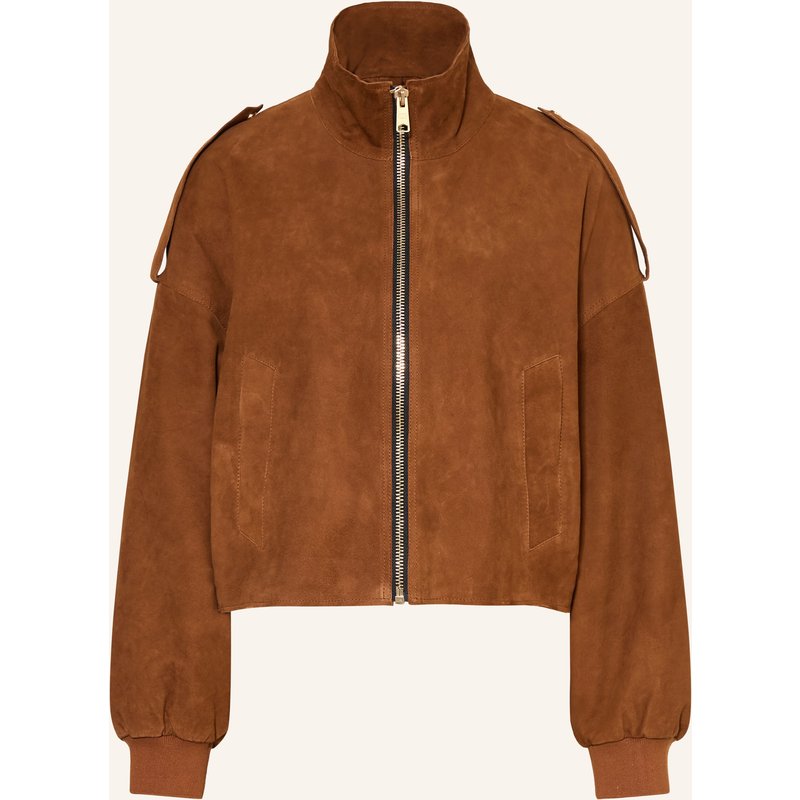 Allsaints Lederjacke Lowden braun