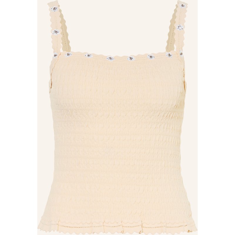 Claudie Pierlot Stricktop Mit Pailletten beige