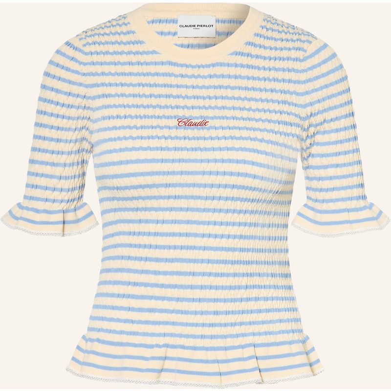 Claudie Pierlot T-Shirt Mit Rüschen blau