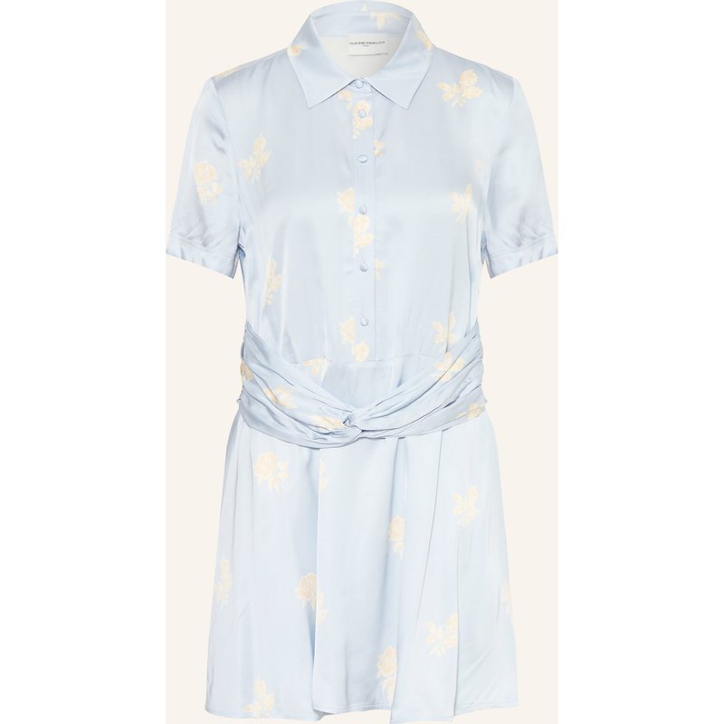 Claudie Pierlot Hemdblusenkleid Aus Satin blau