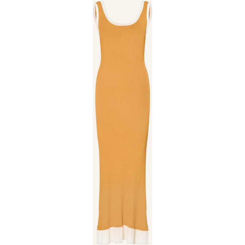 Claudie Pierlot Strickkleid Mit Volants orange