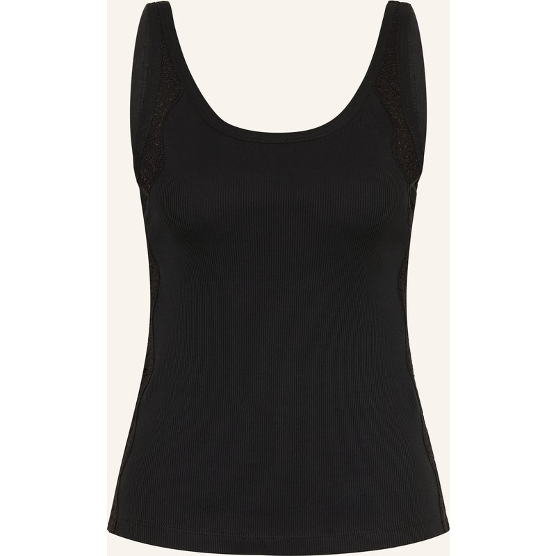 Sandro Top Mit Spitze schwarz