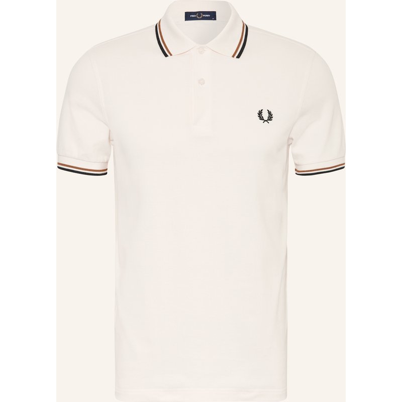 Fred Perry Piqué-Poloshirt weiss