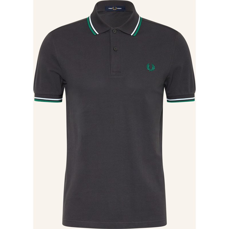 Fred Perry Piqué-Poloshirt grau