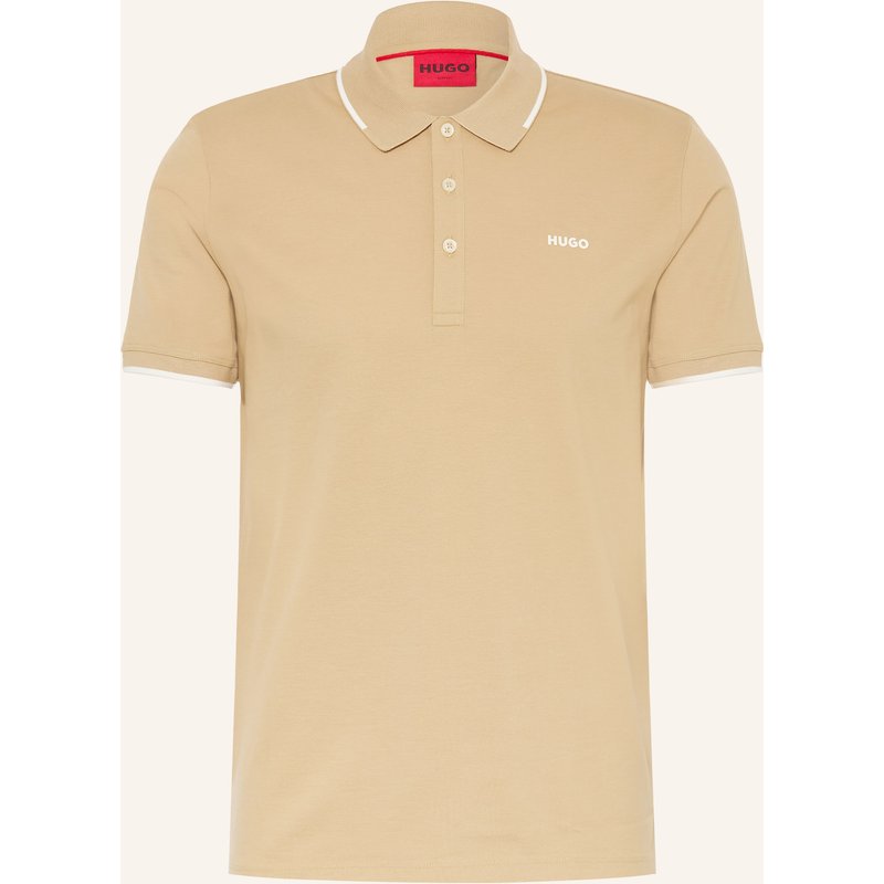 Hugo Jersey-Poloshirt Dinoso Slim Fit beige