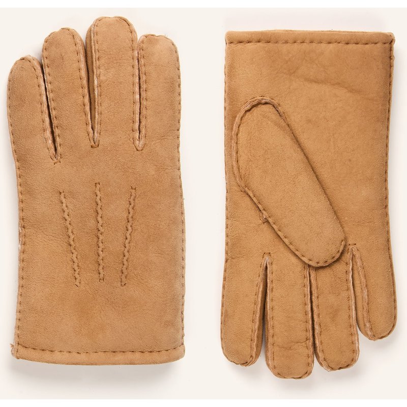 Strokesman's Handschuhe Mit Echtfell braun