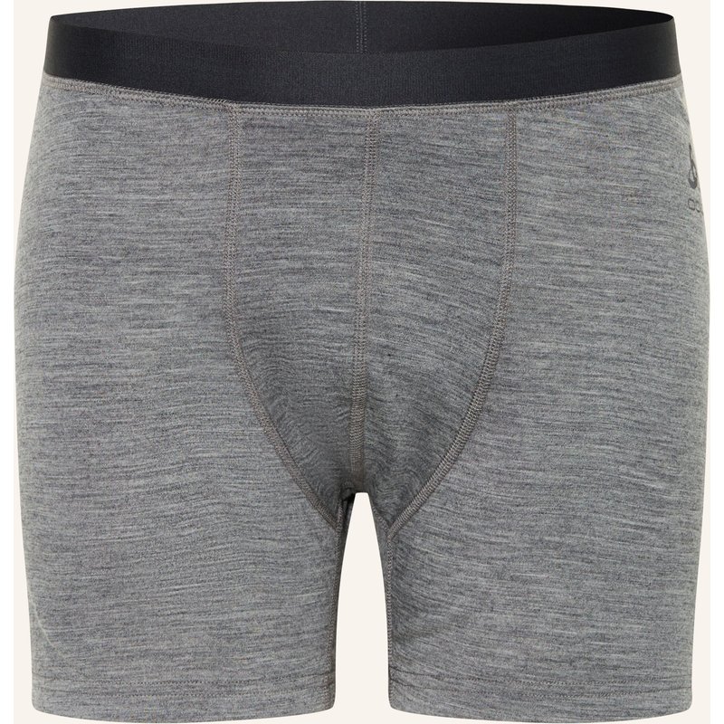 Odlo Funktionswäsche-Boxershorts Natural Merino 160 Aus Merinowolle grau