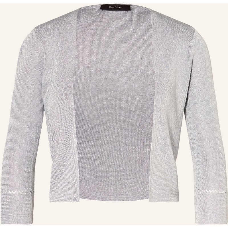 Vera Mont Strick-Bolero Mit 3/4-Arm Und Glitzergarn silber