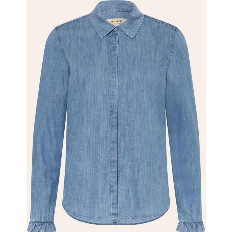 Mos Mosh Hemdbluse Mmmattie Flip Aus Denim blau
