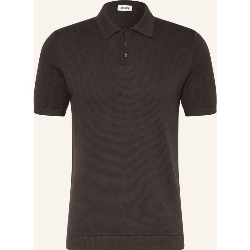Drykorn Strick-Poloshirt Triton Regular Fit braun
