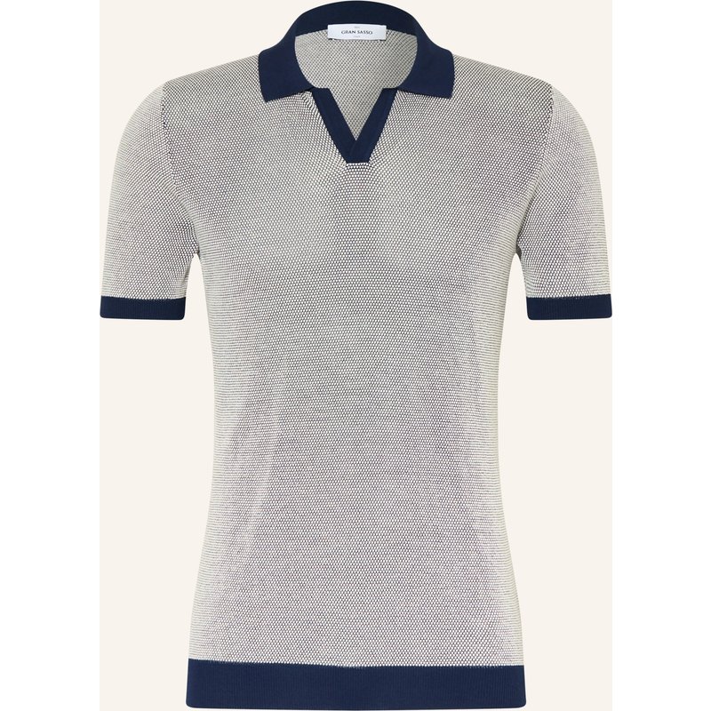 Gran Sasso Piqué-Poloshirt blau