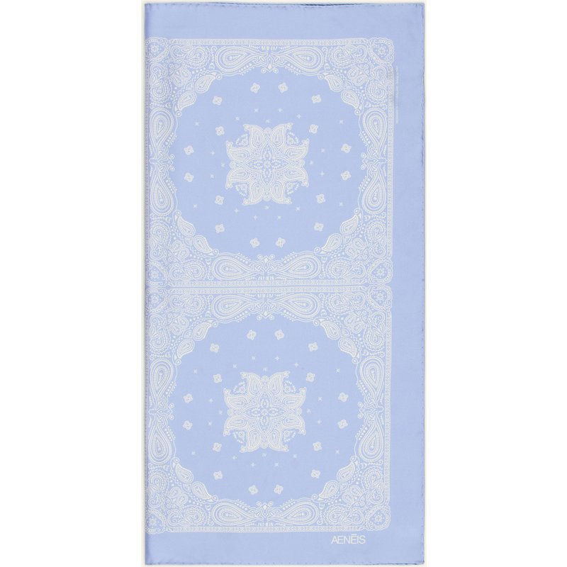 Aeneis Seidentuch blau
