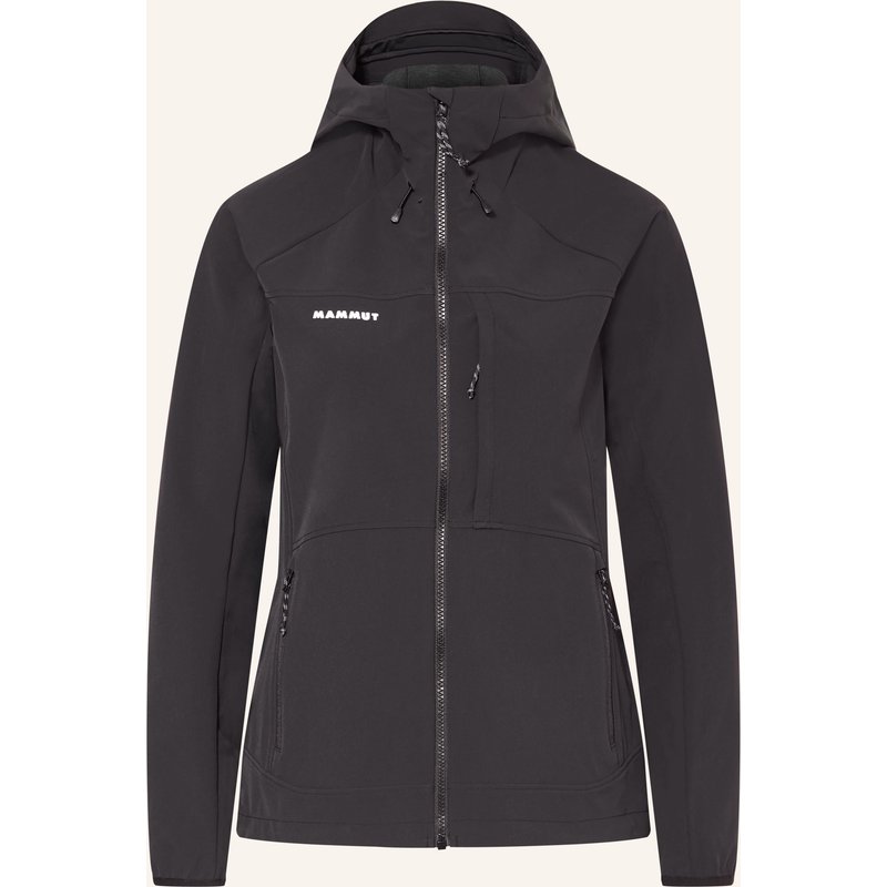 Mammut Softshell-Jacke Ultimate Comfort So Hooded schwarz