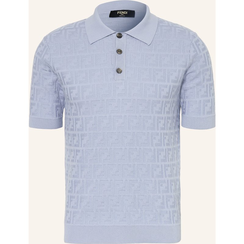 Fendi Strick-Poloshirt blau