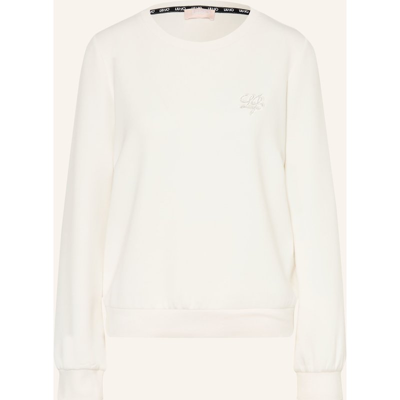 Liu Jo Sweatshirt Mit Schmucksteinen weiss