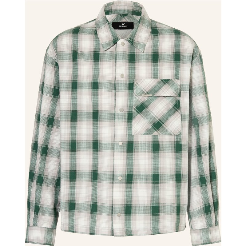 Represent Flanellhemd Comfort Fit gruen