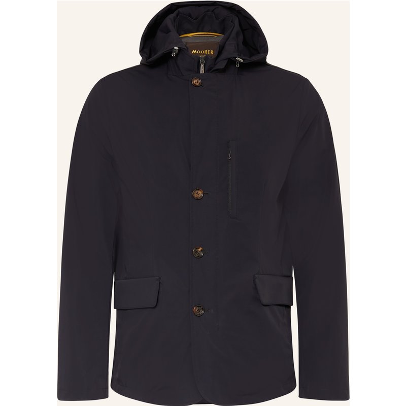 Moorer Jacke Raineri Mit Herausnehmbarer Blende Und Abnehmbarer Kapuze blau