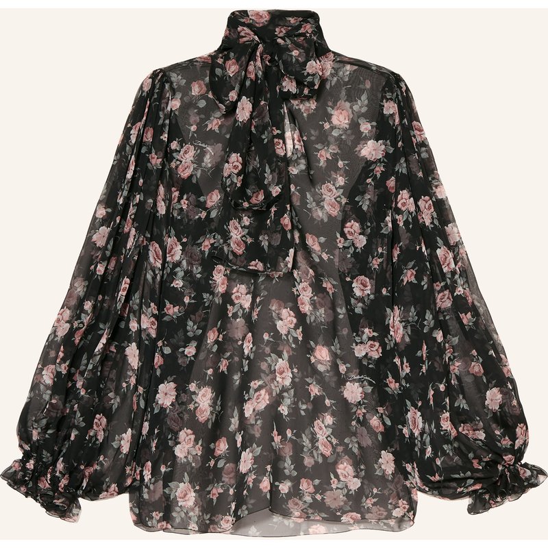 Dolce & Gabbana Schluppenbluse Aus Seide schwarz