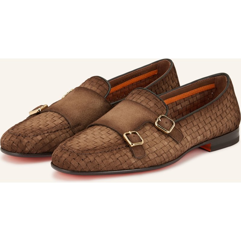 Santoni Double-Monks Scacco braun