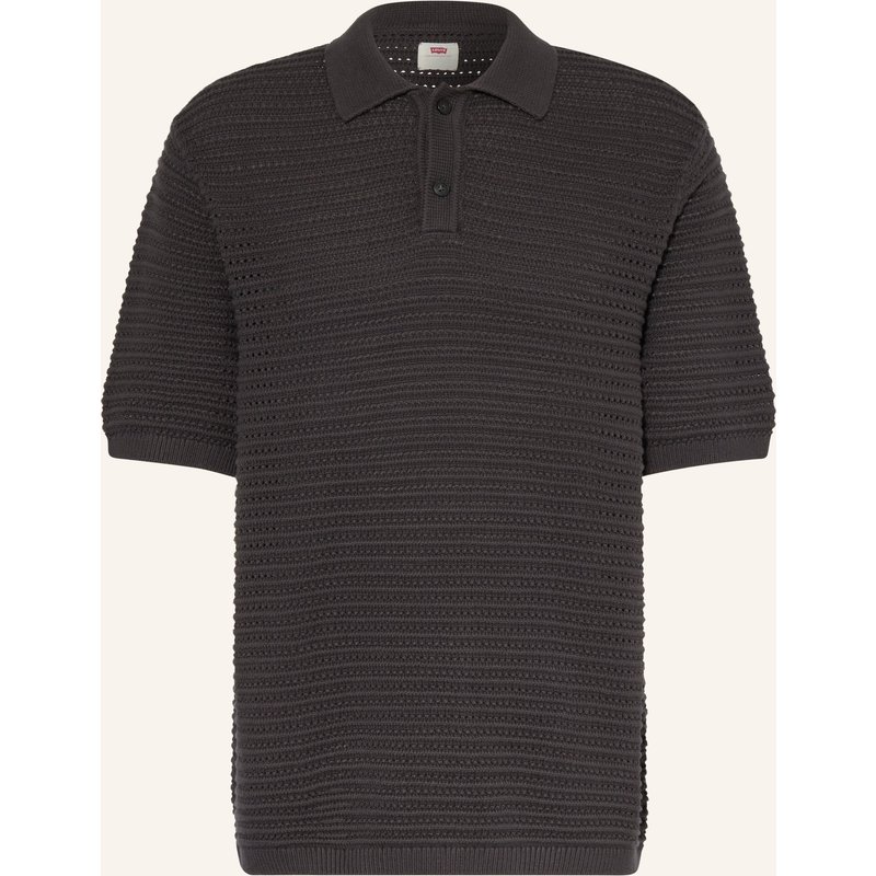 Levi's® Strick-Poloshirt Laguna Relaxed Fit schwarz