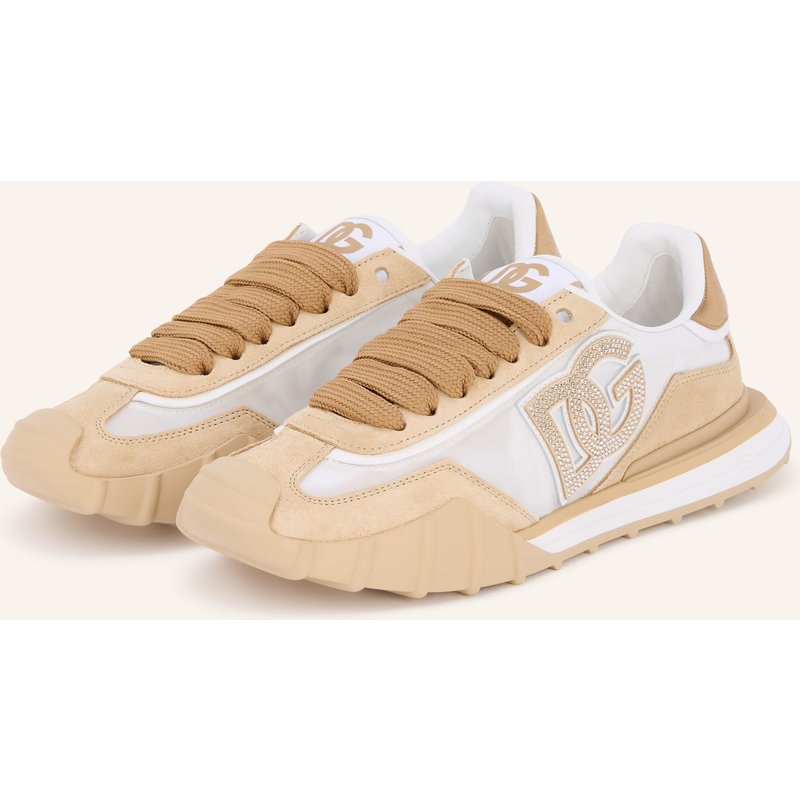 Dolce & Gabbana Sneaker Mit Schmucksteinen beige