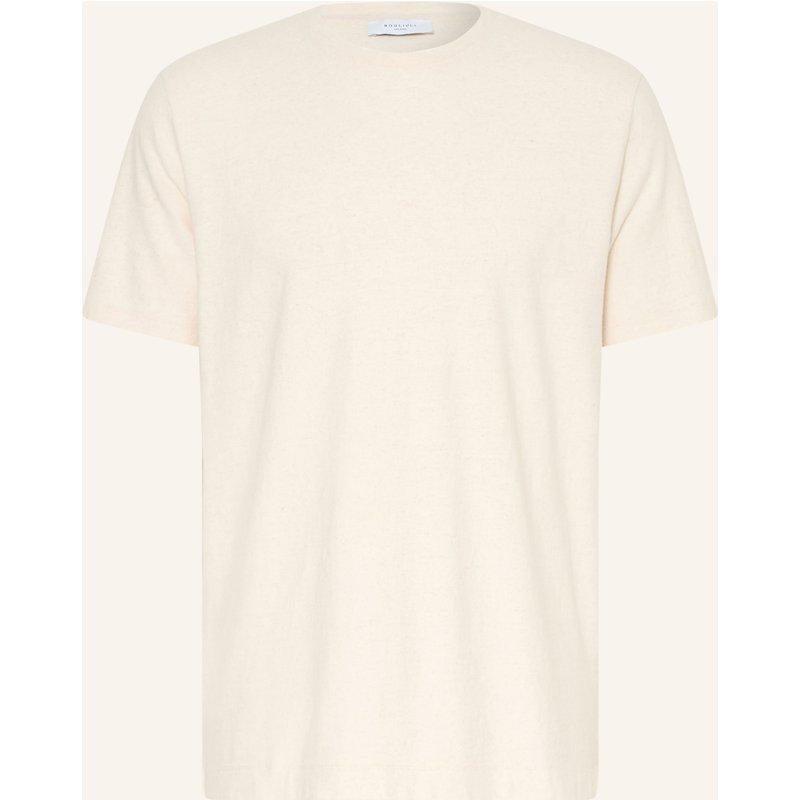 Boglioli T-Shirt Mit Leinen weiss