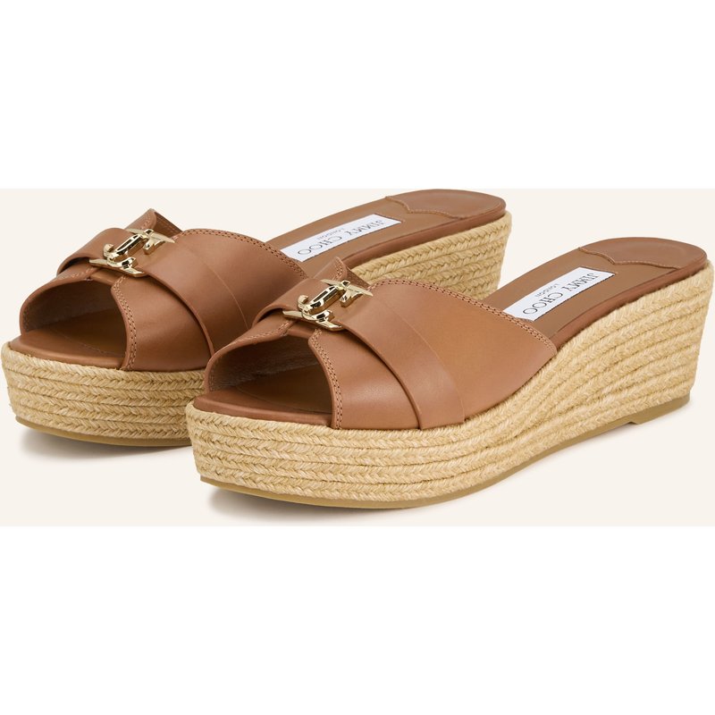 Jimmy Choo Wedges Leda 50 braun