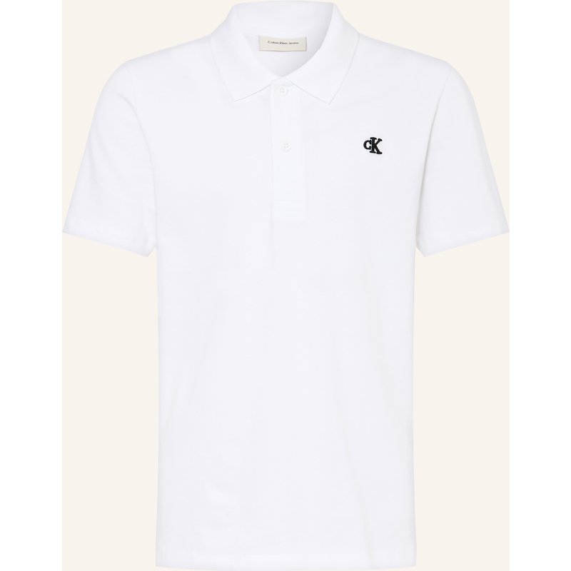 Calvin Klein Piqué-Poloshirt weiss